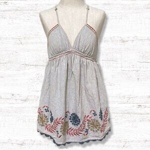 { Sweet by Miss Me } - Embroidered Babydoll Top